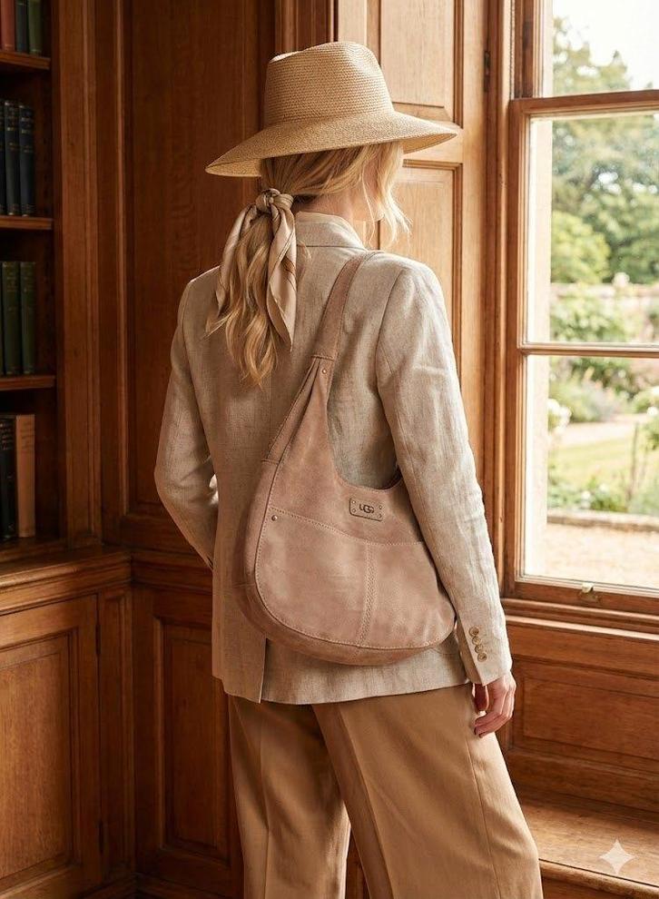 Originele UGG Australia Hobo Bag – Suède, Sieraden, Tassen en Uiterlijk, Tassen | Schoudertassen, Leer, Verzenden