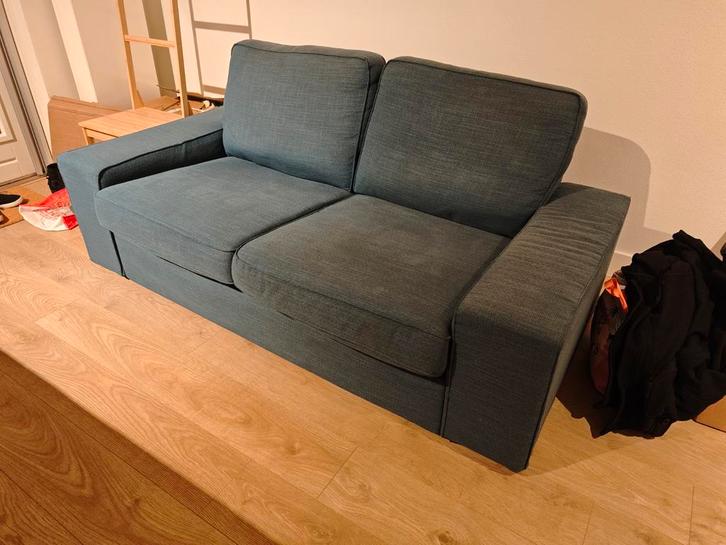 IKEA Kivik bank - blauw - goede staat, Huis en Inrichting, Banken | Bankstellen, Gebruikt, Rechte bank, Tweepersoons, 150 tot 200 cm