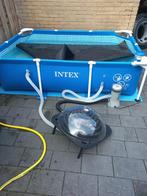 Intex zwembad met solar heater, Ophalen, Minder dan 80 cm, Zo goed als nieuw, 200 tot 400 cm