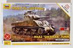 Zvezda 1/72 M4A2 Sherman 75mm late, Hobby en Vrije tijd, Modelbouw | Auto's en Voertuigen, Overige merken, Ophalen of Verzenden