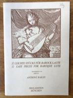 Anthony Bailes, 32 easy pieces for baroque lute, luit, Muziek en Instrumenten, Ophalen of Verzenden, Zo goed als nieuw, Overige instrumenten