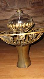 Antieke koperen olie Lamp Art Nouveau, Ophalen, Koper