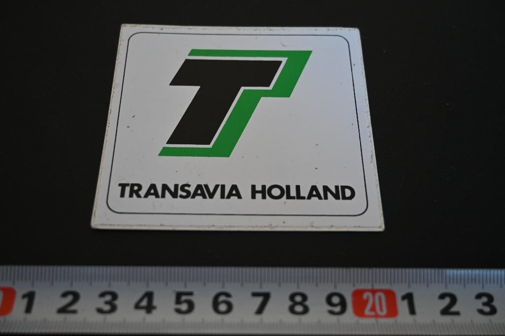 sticker TRANSAVIA Holland logo *, Verzamelen, Stickers, Zo goed als nieuw, Ophalen