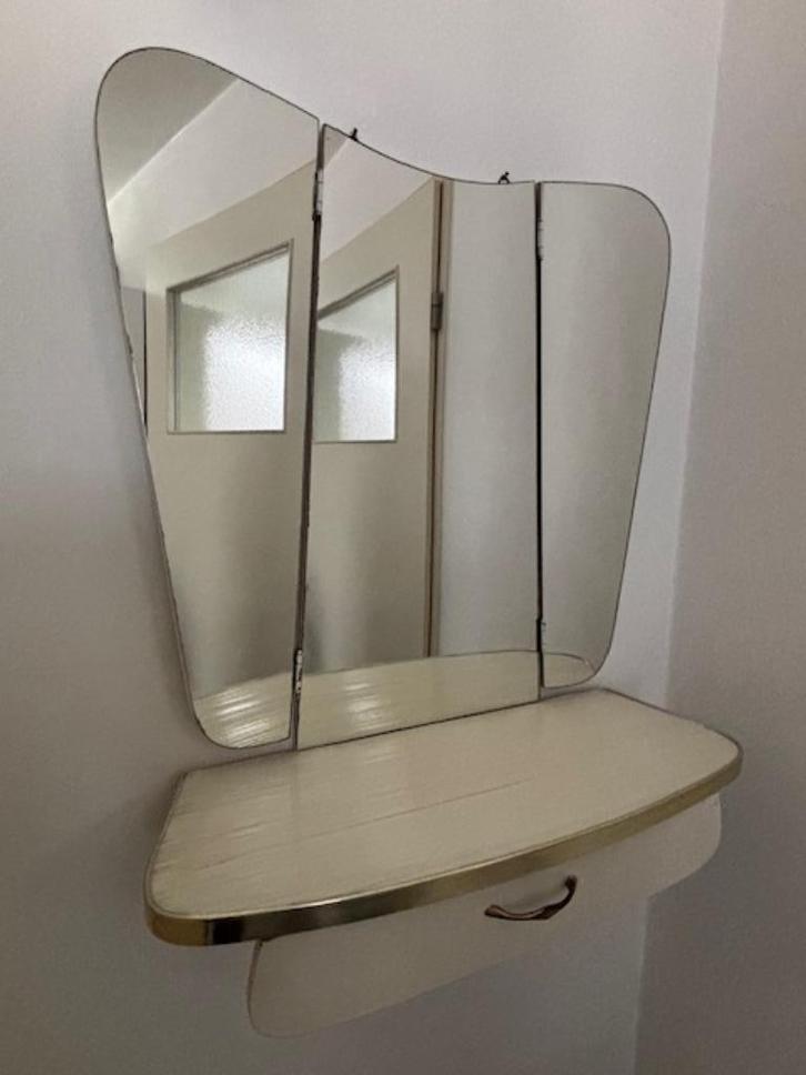 Kapspiegel vintage jaren 70, Antiek en Kunst, Antiek | Spiegels, Minder dan 50 cm, Minder dan 100 cm, Rechthoekig, Ophalen