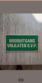 Decoratief bord - Nooduitgang Vrijlaten S.V.P., Ophalen of Verzenden