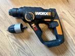 Worx klopboorhamer WX390.9 20V + 2 accu's en accessoireset, Doe-het-zelf en Verbouw, Gereedschap | Boormachines, Ophalen, Gebruikt