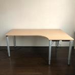 Grote hoekbureau 180cm, verstelbare poten, Ophalen, Gebruikt, Bureau