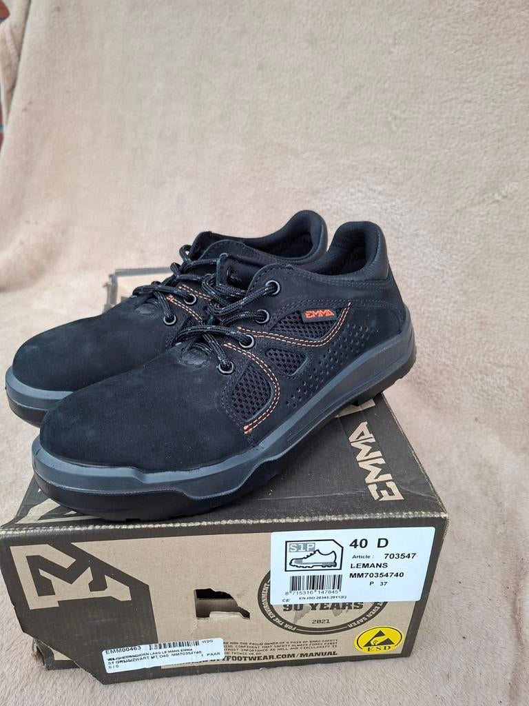 S1P Emma Lemans Werkschoenen, maat 40, Zwart, Emma, Nieuw, Ophalen of Verzenden