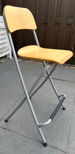 Ikea Franklin hoge houten barkruk, Zithoogte 64 cm, Huis en Inrichting, Barkrukken, Ophalen, Met voetsteun, 60 tot 90 cm, Zo goed als nieuw