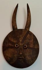 oud afrikaans masker met horens, Antiek en Kunst, Ophalen of Verzenden