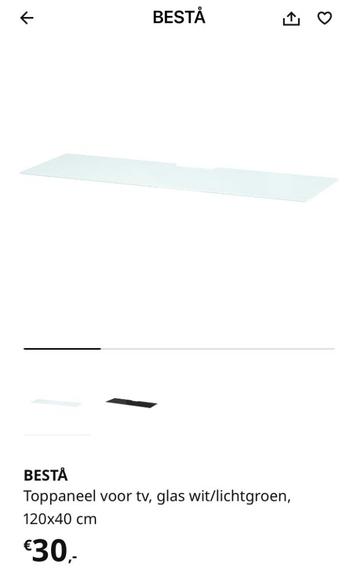 Ikea Besta bovenblad (3) 1 met én 2 zonder uitsparing kabels beschikbaar voor biedingen