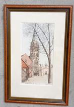 Vintage Tekening Antoniuskerk Blerick Kunst Limburg Print, Ophalen of Verzenden