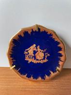 Limoges donkerblauw miniatuur bordje, Ophalen of Verzenden