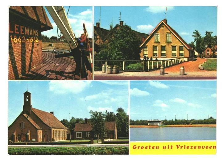 982735 Vriezenveen Ov _Gelopen met mooie zegel Sneeuwman, Verzamelen, Ansichtkaarten | Nederland, Gelopen, Overijssel, 1980 tot heden