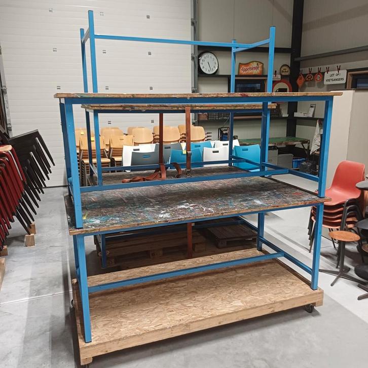 5 x gave tafels stevige degelijke werktafel werkbank, Huis en Inrichting, Tafels | Eettafels, Gebruikt, 50 tot 100 cm, 200 cm of meer