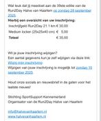 Startbewijs / ticket Halve van Haarlem incl. locker 28-09-25, Eén persoon, Overige soorten