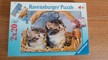 Ravensburger Puzzel Poezen 2x 20 stukjes beschikbaar voor biedingen