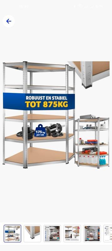 Stellingkast hoek + recht deel (zie afbeelding) beschikbaar voor biedingen