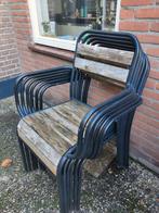 Zes stapelbare tuinstoelen, Tuin en Terras, Tuinstoelen, Ophalen, Gebruikt, Kunststof