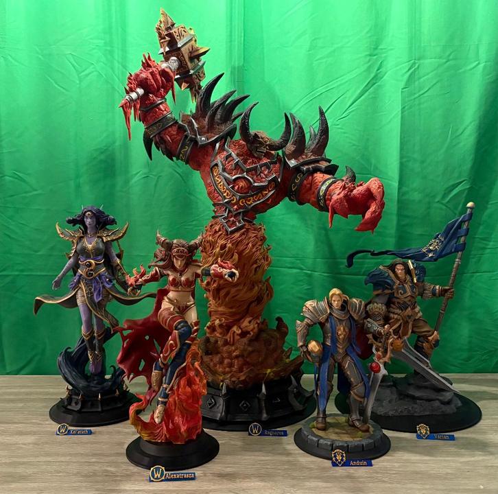 World of Warcraft figuren handgeschilderd 3Dgeprint, Verzamelen, Beelden en Beeldjes, Nieuw, Fantasy, Ophalen of Verzenden