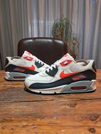 Nike Air Max 90 Leather 'Atomic Red' Rare vintage Size 38,5, Wit, Nike, Ophalen of Verzenden, Sneakers of Gympen