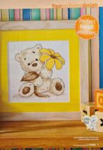 Lickle Teddybeer met zonnebloem borduurpatroon, Ophalen, Nieuw, Handborduren, Patroon