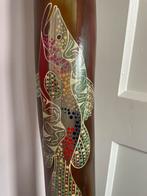 Fraai beschilderde Didgerido van eucalyptus hout., Muziek en Instrumenten, Blaasinstrumenten | Didgeridoos, Ophalen, Zo goed als nieuw