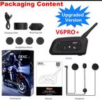 EJEAS V6 PRO Motor headset intercom bluetooth helm, Ophalen of Verzenden, Nieuw