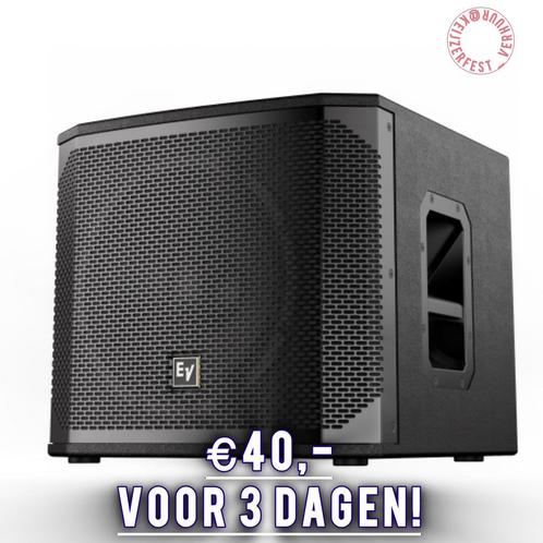 Subwoofer huren? (€40,- voor 3 dagen), Hobby en Vrije tijd, Feestartikelen, Zo goed als nieuw, Ophalen of Verzenden