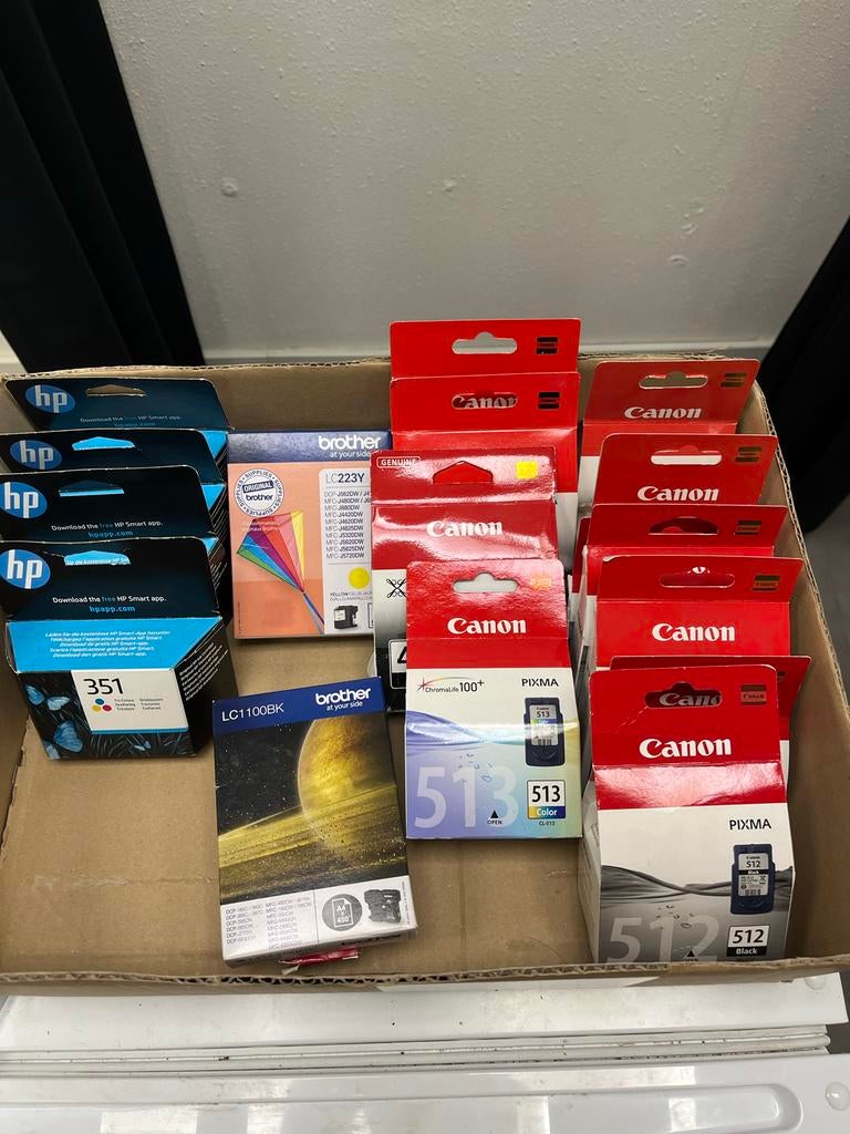 Diverse Cartridges - HP, Canon, Brother, Computers en Software, Printerbenodigdheden, Ophalen, Gebruikt, Cartridge