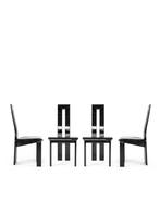 Set van 4 design stoelen van Pietro Constantini, Italië, Gebruikt, Verzenden, Zwart, Vier