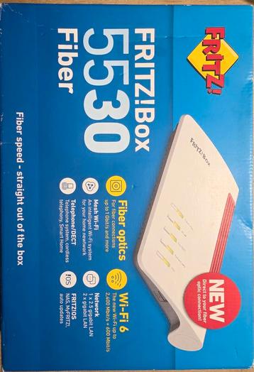 Fritz!Box 5530 Fiber AON – Supersnel Wi-Fi 6 – Verzegeld. beschikbaar voor biedingen