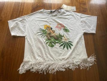 Monnalisa shirt wit met junglebook print maat 152 nieuw! beschikbaar voor biedingen