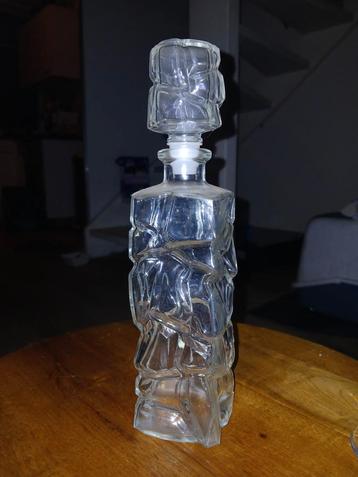 Vintage Glazen Karaf met Stop beschikbaar voor biedingen