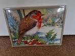 diamont painting roodborstje in lijst  gemaakt en ingelijst, Ophalen, Minder dan 50 cm, Zo goed als nieuw, Schilderij