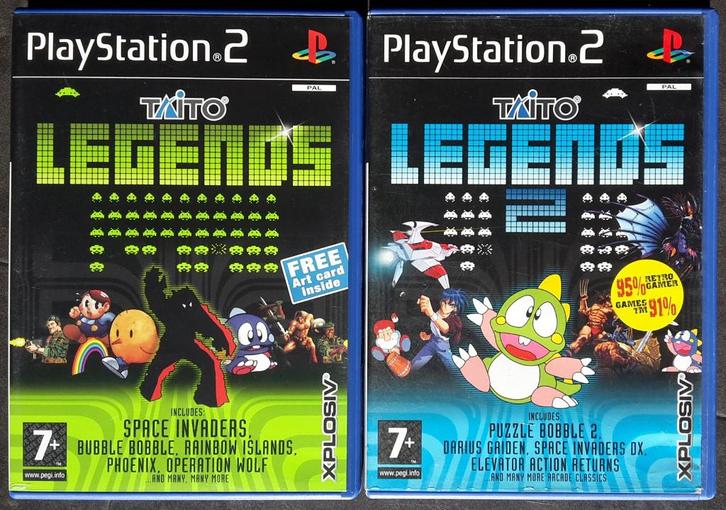 PS2 Set - Taito Legends 1 en 2 - Arcade Classics Compilation, Spelcomputers en Games, Games | Sony PlayStation 2, Zo goed als nieuw