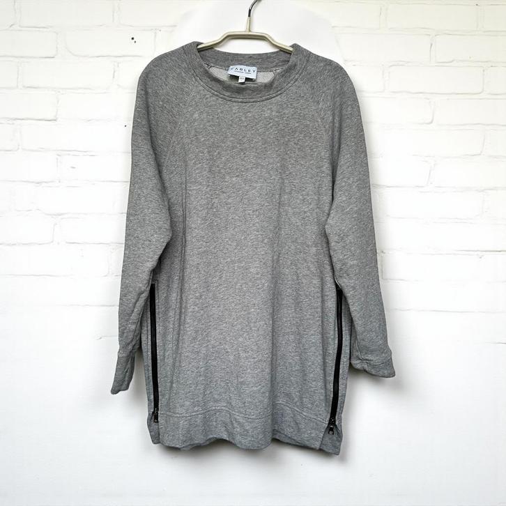 Varley Trui Maat L Grijs Crewneck Lang Ritsen Fleece, Kleding | Dames, Truien en Vesten, Zo goed als nieuw, Maat 42/44 (L), Grijs