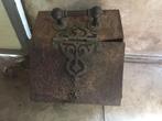 Antieke turfbak met koperbeslag, Antiek en Kunst, Ophalen