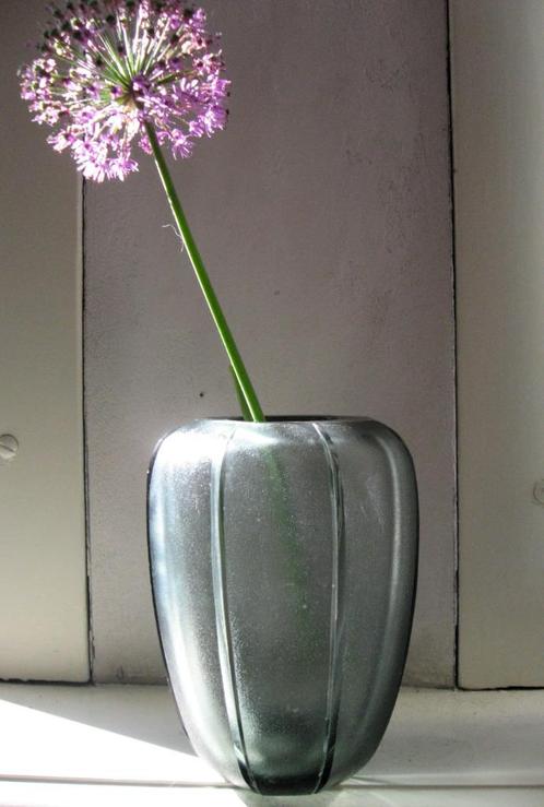 Achtkantige art deco vaas Copier / Leerdam 1947, Antiek en Kunst, Antiek | Glas en Kristal, Ophalen of Verzenden