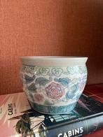 Chinese Bloempot met prachtige bloemen print, Rond, Binnen, Ophalen of Verzenden, Zo goed als nieuw
