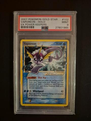 For sale/for trade Vaporeon Gold star psa 9 beschikbaar voor biedingen