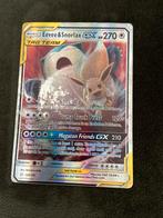 Eevee & Snorlax GX Team up - licht Beschadigd, Ophalen of Verzenden, Gebruikt, Losse kaart, Foil