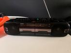 Sanyo vintage radio dubbel cassettedeck portable compleet, Ophalen of Verzenden