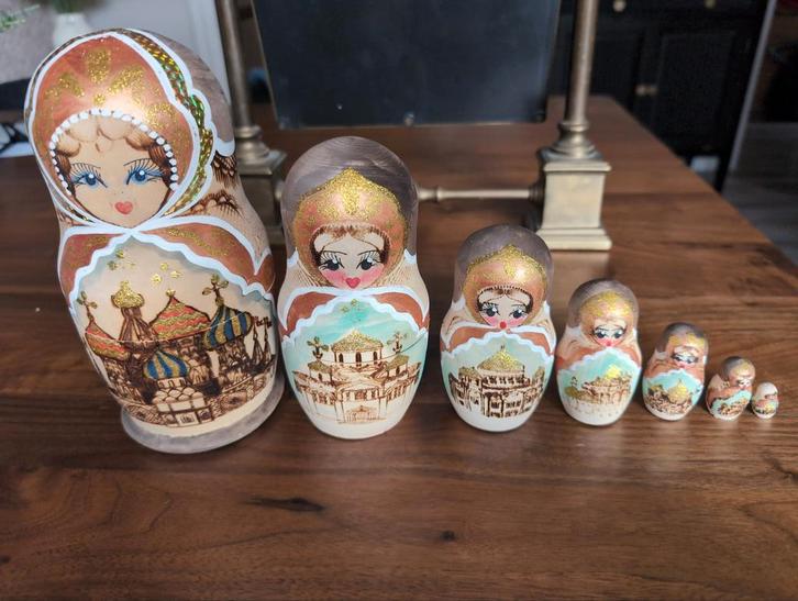 Russische Matroesjka Poppen Set, Antiek en Kunst, Curiosa en Brocante, Ophalen of Verzenden