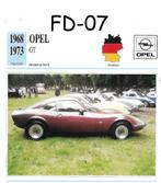 Fd7 autokaart opel gt ( 1968 - 1973 ), Verzamelen, Ophalen of Verzenden, Zo goed als nieuw, Auto's