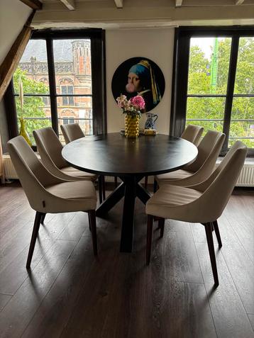 Dutch Bone eetkamerstoelen beige