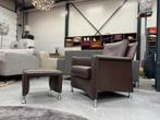 Leolux Paian Fauteuils bruin senso leer Design stoel, Huis en Inrichting, Fauteuils, Leolux, Ophalen of Verzenden, Zo goed als nieuw