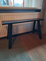 Bank / Bankje hout zwart, gekocht in landelijke winkel, Huis en Inrichting, Tafels | Sidetables, Ophalen, Zo goed als nieuw, 25 tot 50 cm