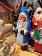 Antieke papier machè kerstman candy container, Ophalen of Verzenden