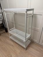 Ikea, model MACKAPÄR , Witte kledingrek met planken, Ophalen of Verzenden, Met wielen, Zo goed als nieuw